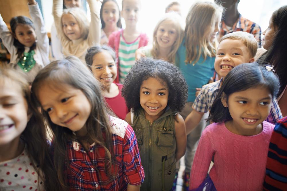 group of children smiling