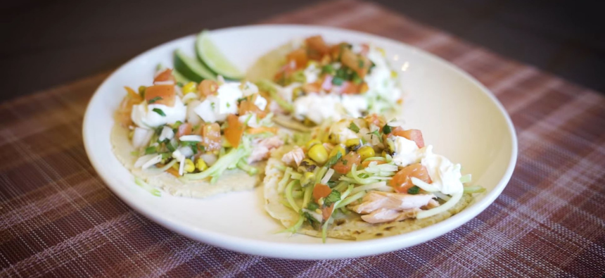 Salmon tacos