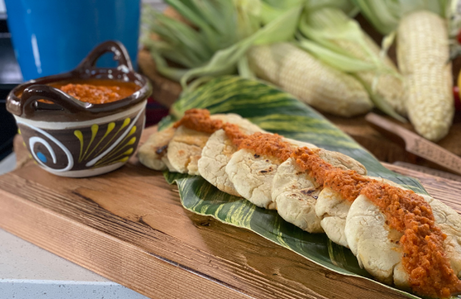 Pupusas and Salsa Roja