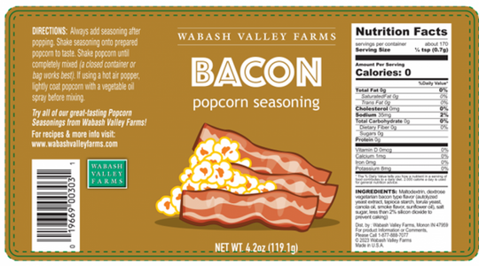 Bacon flavor popcorn seasoning