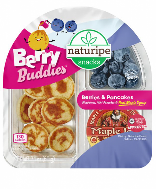 Berry Buddies, Berries & Pancakes bento box snack packs