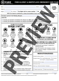 Food Allergy & Anaphylaxis Emergency Care Plan - FoodAllergy.org