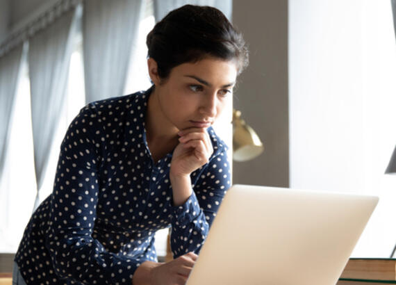 Woman on computer