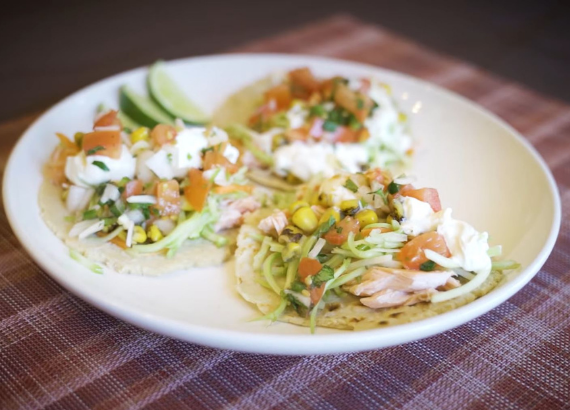 Salmon tacos