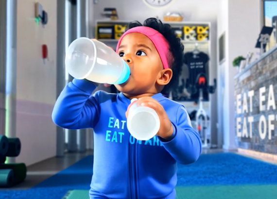 Baby drinking milk