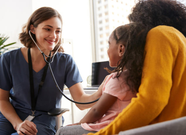 Doctor with patients