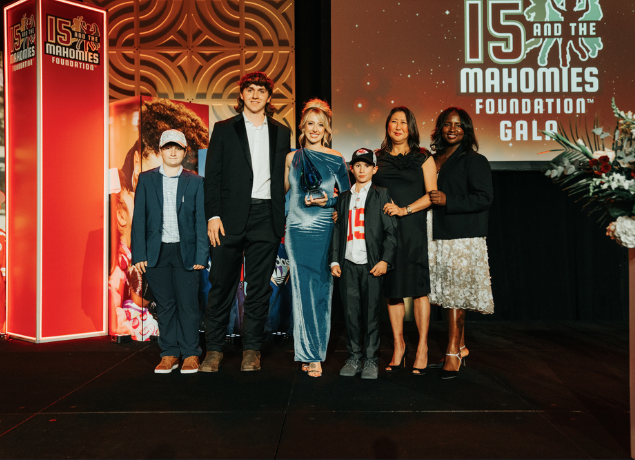 Brittany at the 15 and Mahomes Gala