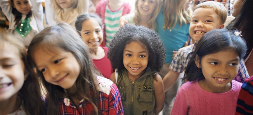 group of children smiling